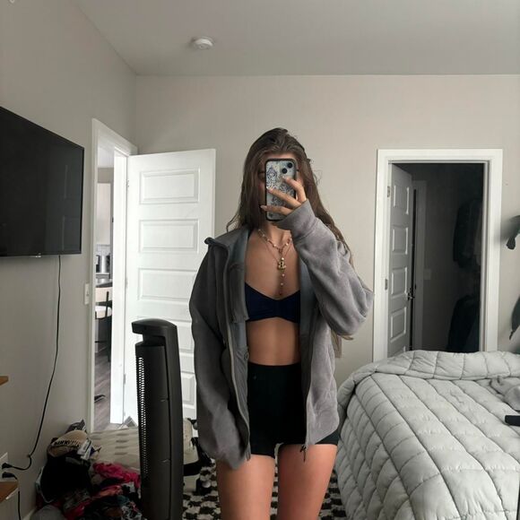 Lululemon Y2K Gray Scuba Jacket - Picture 1 of 8